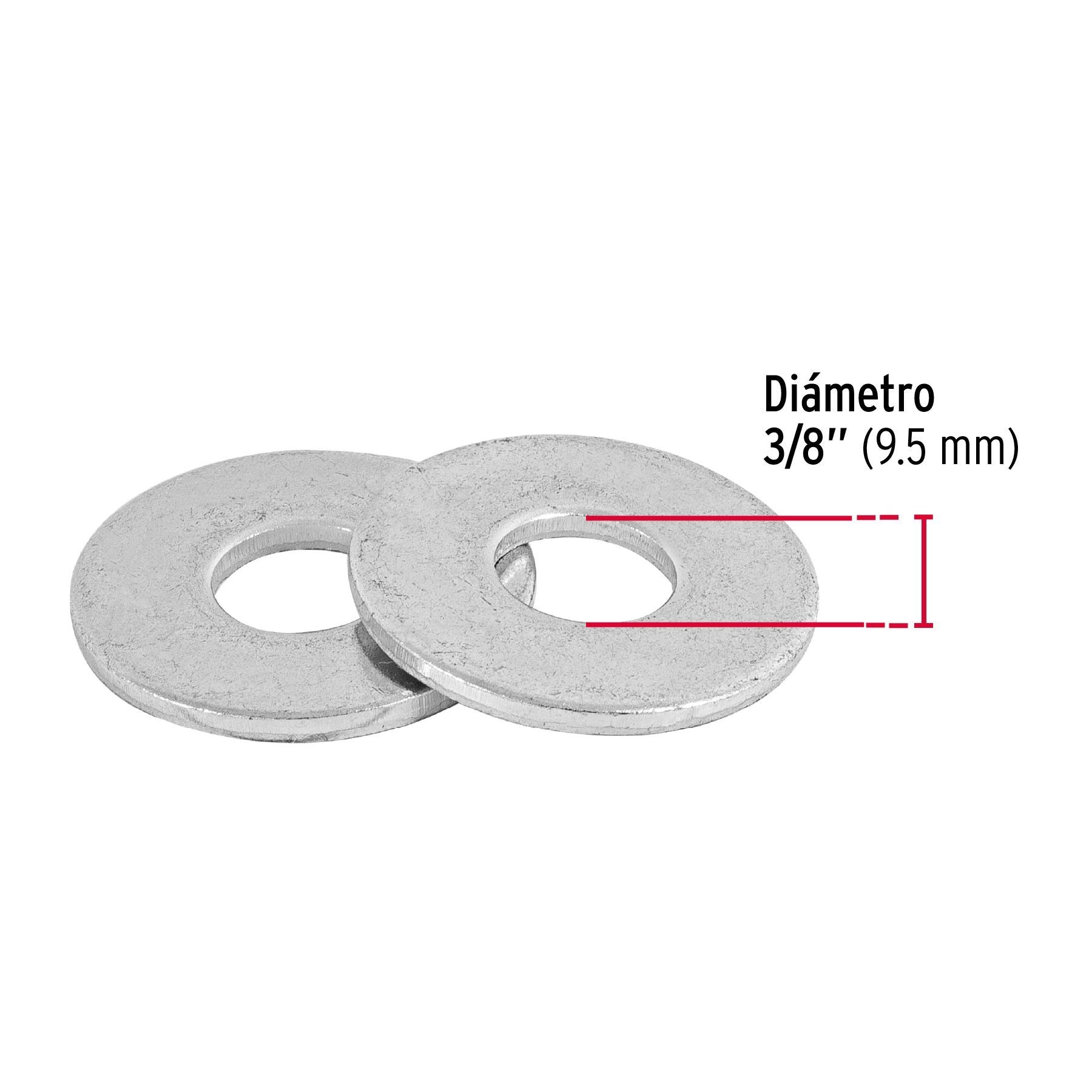 Rondana Plana 3/8" FIERO 100 Piezas