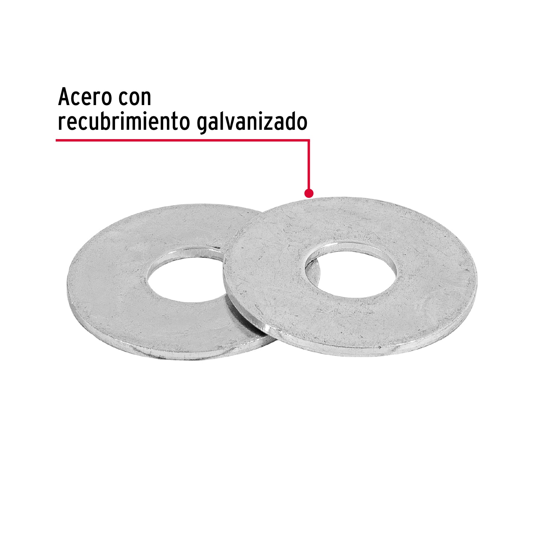 Rondana Plana 5/16" (8 mm) Blister 25 Piezas Fiero