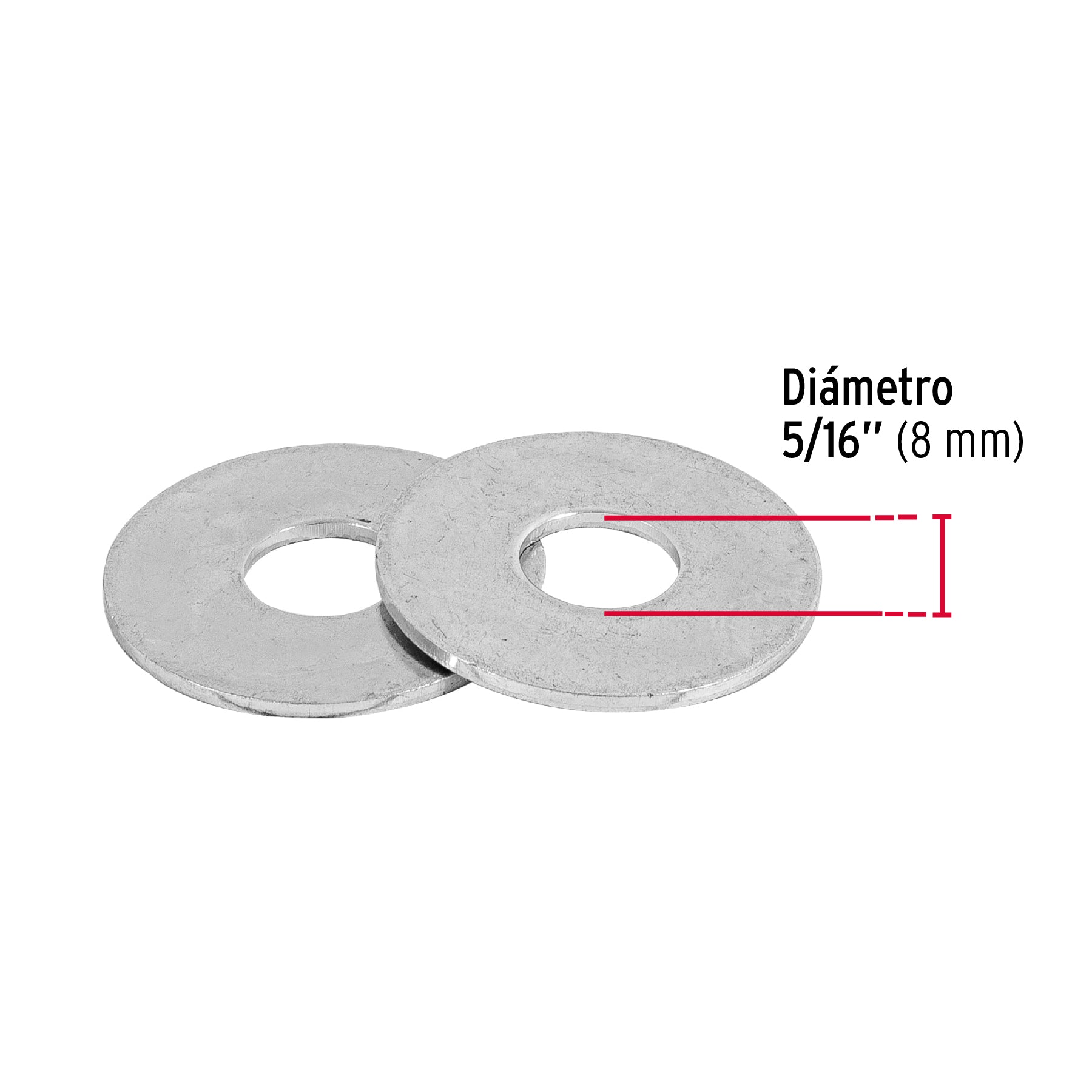 Rondana Plana 5/16" (8 mm) 100 Piezas Fiero