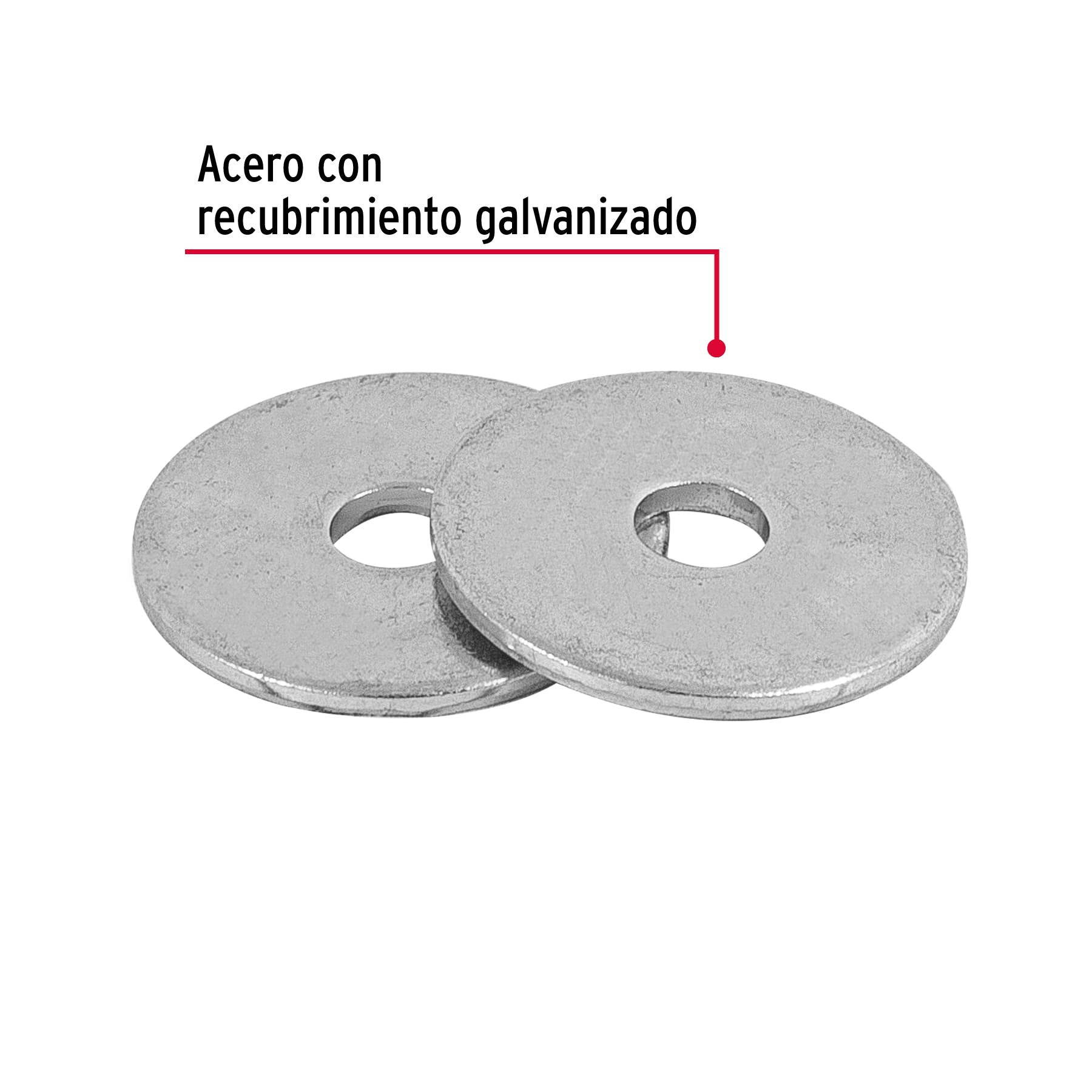 Rondana Plana 5/32" (4 mm) 100 Piezas Fiero