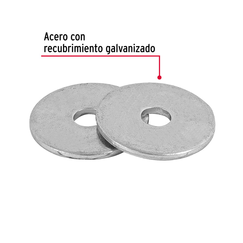 Rondana Plana 5/32" (4 mm) 100 Piezas Fiero