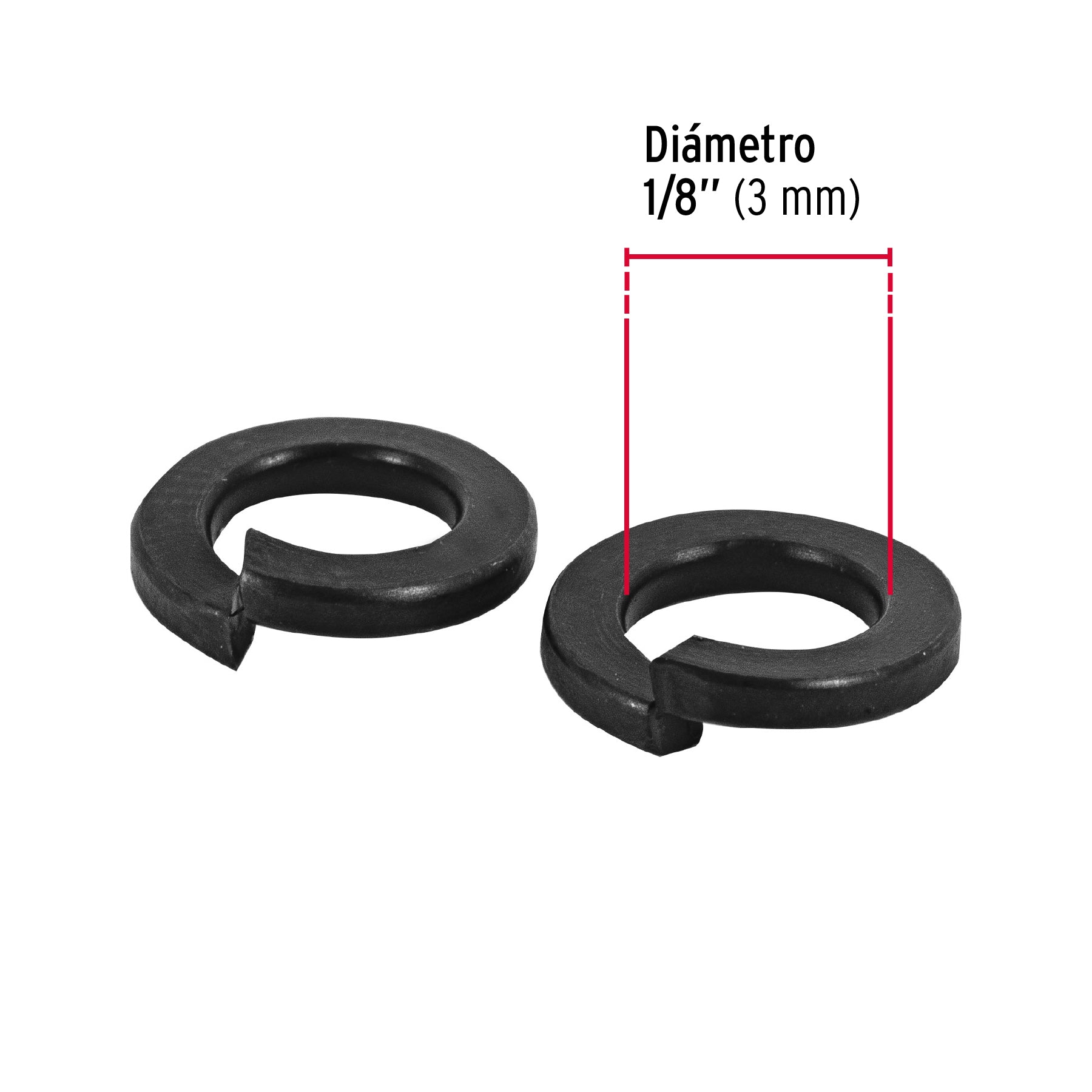 Rondana de Presion Fiero 1/8" (3 mm) Bolsa 300 Piezas