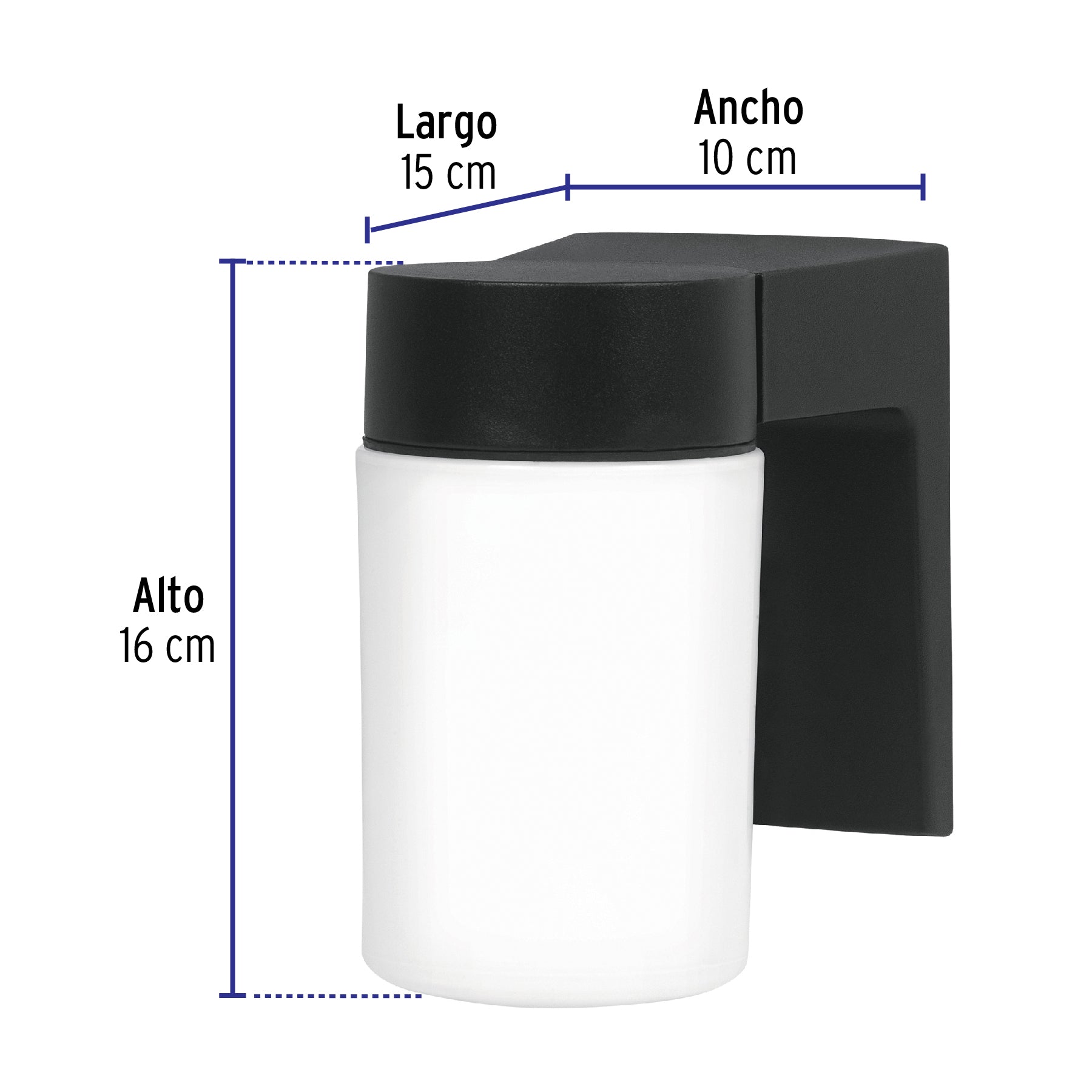 Arbotante de Pared Tipo Vaso Lampara No Incluida Volteck