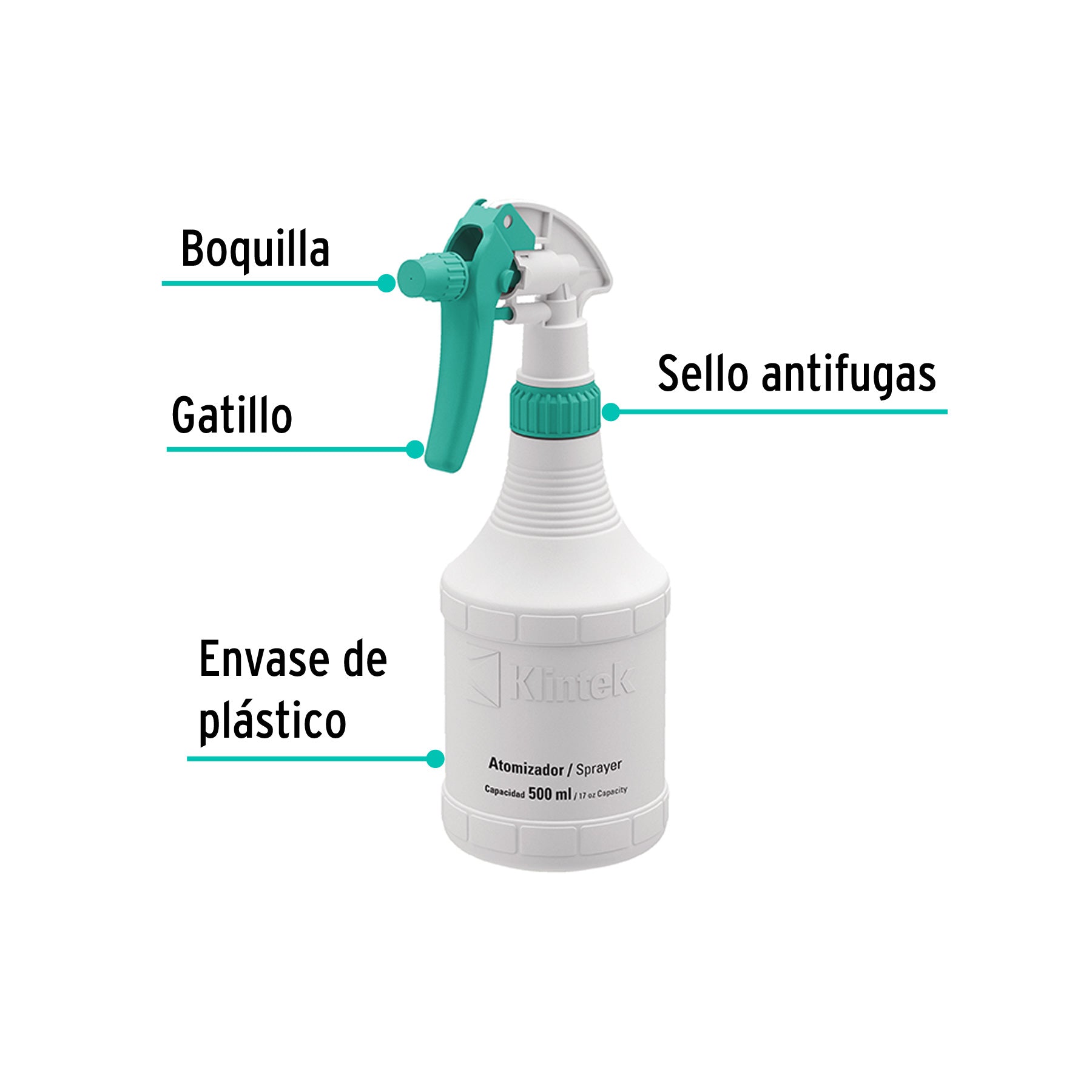 Atomizador de  1/2 Litro Klintek