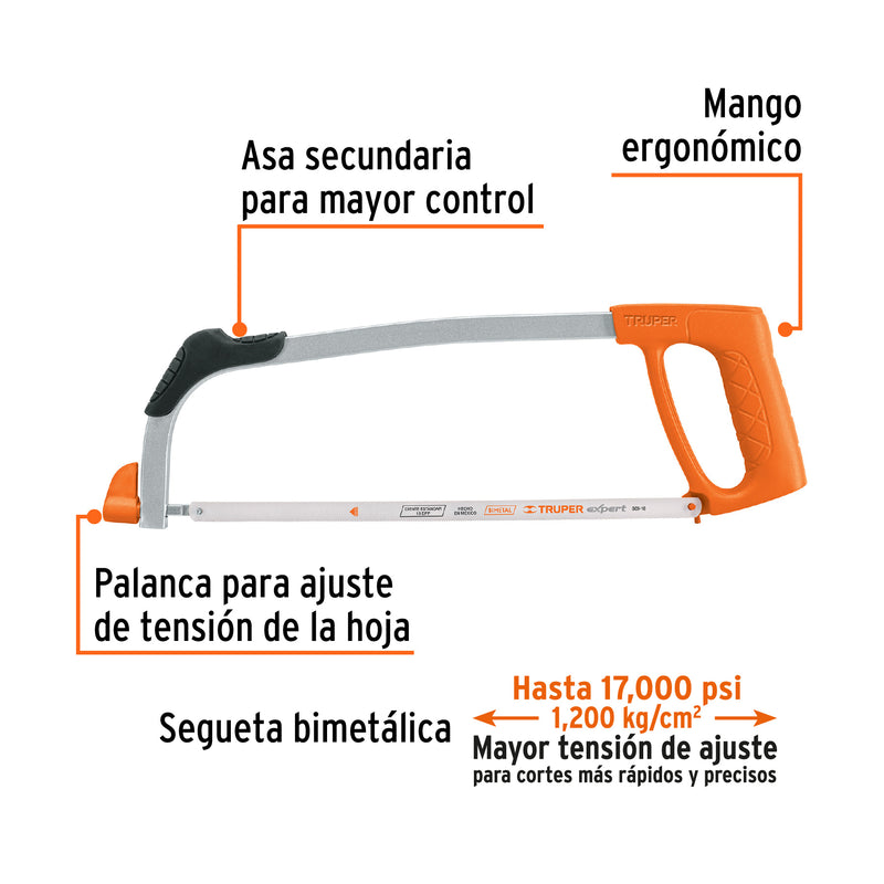 Arco para Segueta 12" Tubular de Acero Truper