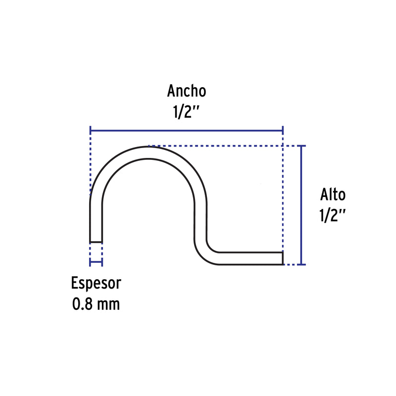 Abrazadera Uña Volteck  1/2" (13 mm) por Pieza