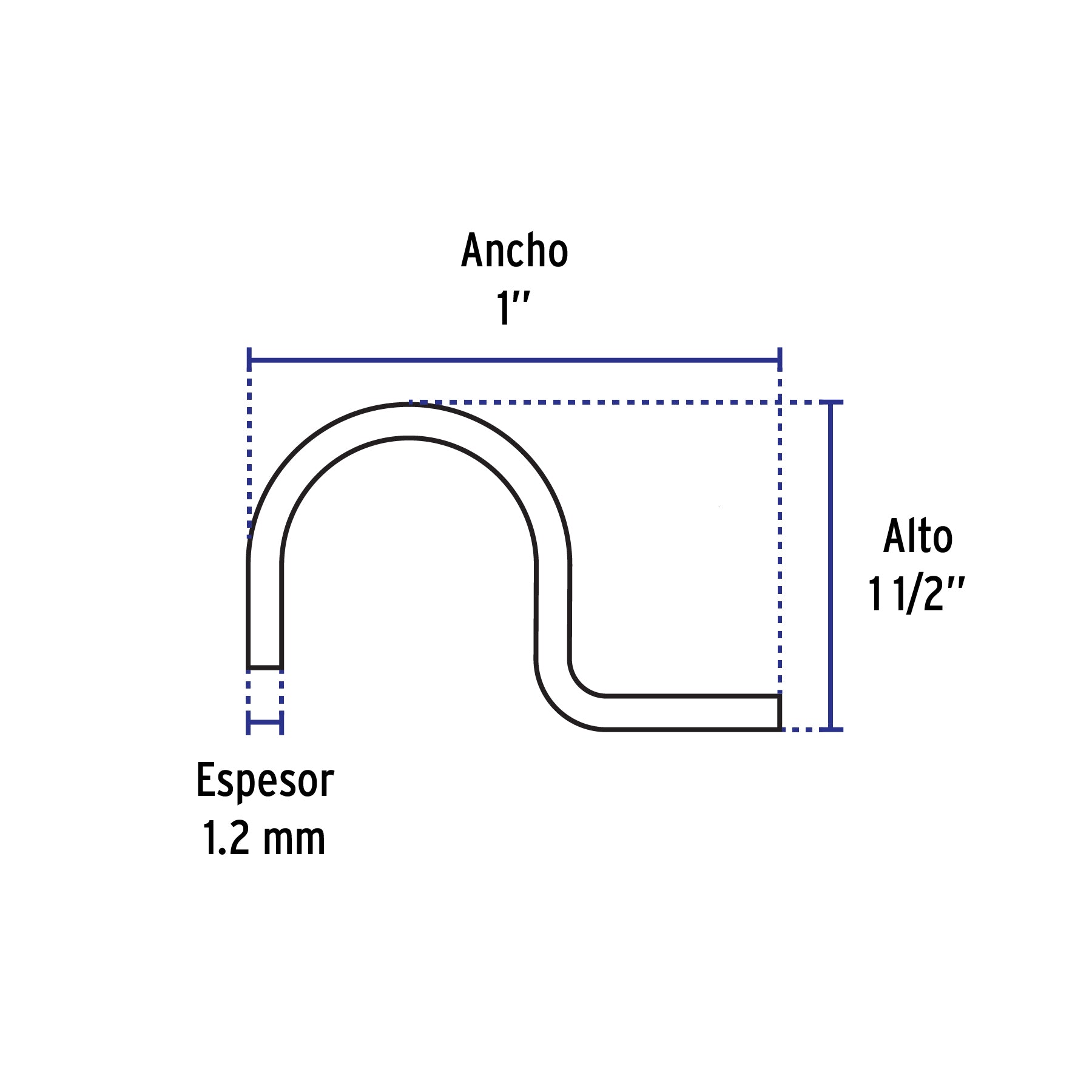 Abrazadera Uña Volteck 1"1/2 (38 mm) por Pieza