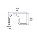 Abrazadera Uña Volteck 1"1/4 (32 mm) Bolsa 5 Piezas