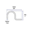 Abrazadera Uña Volteck 1" (25 mm) por Pieza