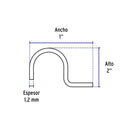 Abrazadera Uña Volteck 2" (50 mm) Bolsa 5 Piezas