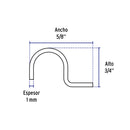 Abrazadera Uña Volteck  3/4" (19 mm) por Pieza