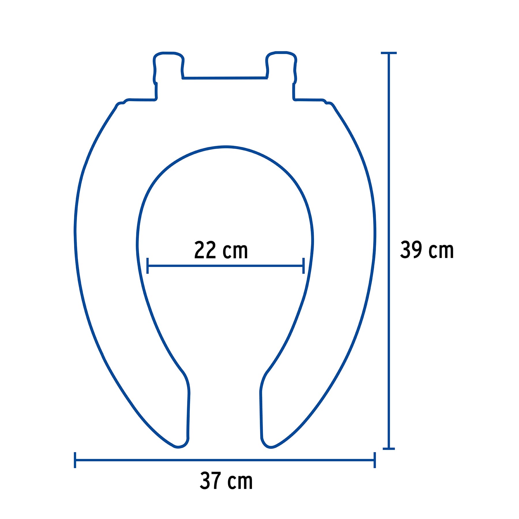 Asiento Corto con Tapa para Sanitario Azul Clasico Foset