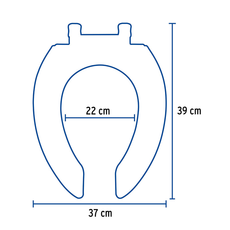 Asiento Corto con Tapa para Sanitario Azul Clasico Foset