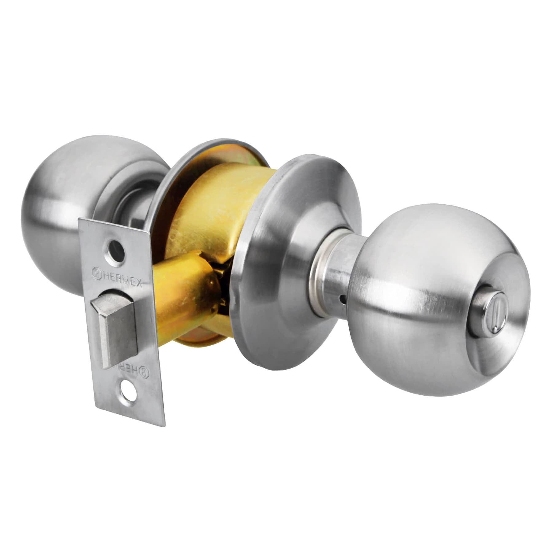 Cerradura Tipo Esfera Hermex Basic Cromo Baño