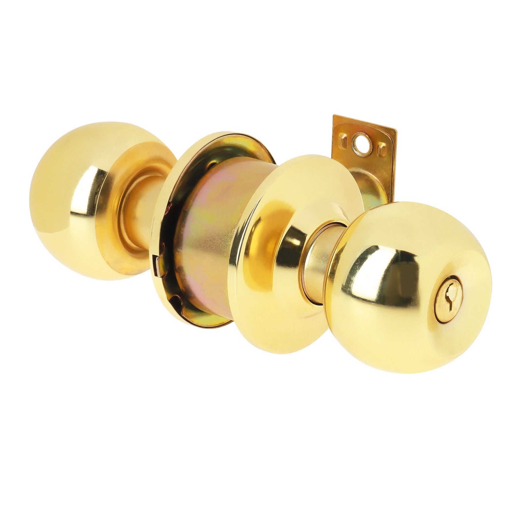 Cerradura Tipo Esfera Hermex Basic Laton Brillante Recamara