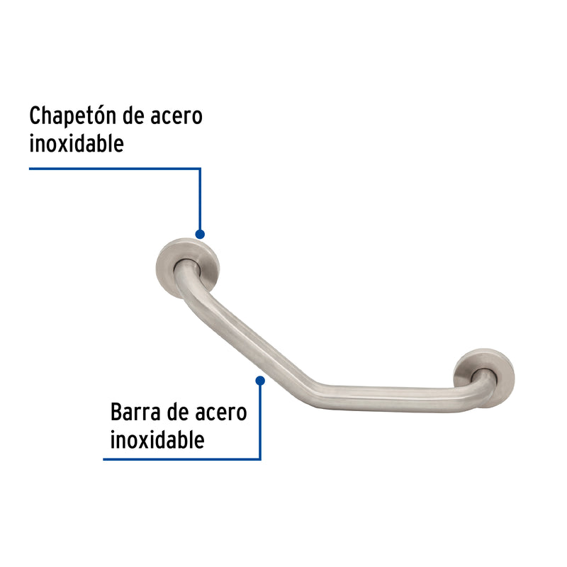 Barra Angular de Seguridad Acero Inoxidable 40 cms Foset