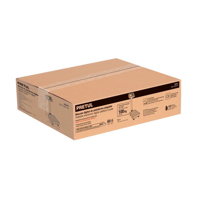 Bascula Electronica de Precision de Plataforma Plegable 100 Kg Pretul