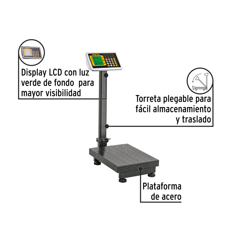 Bascula Electronica de Precision de Plataforma Plegable 100 Kg Pretul