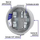 Base para Medidor de Luz 1 Fase 4 Terminales 100A 600V Volteck