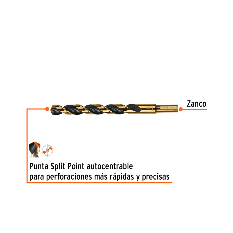 Broca de Acero M2 Alta Velocidad Truper 1/2"