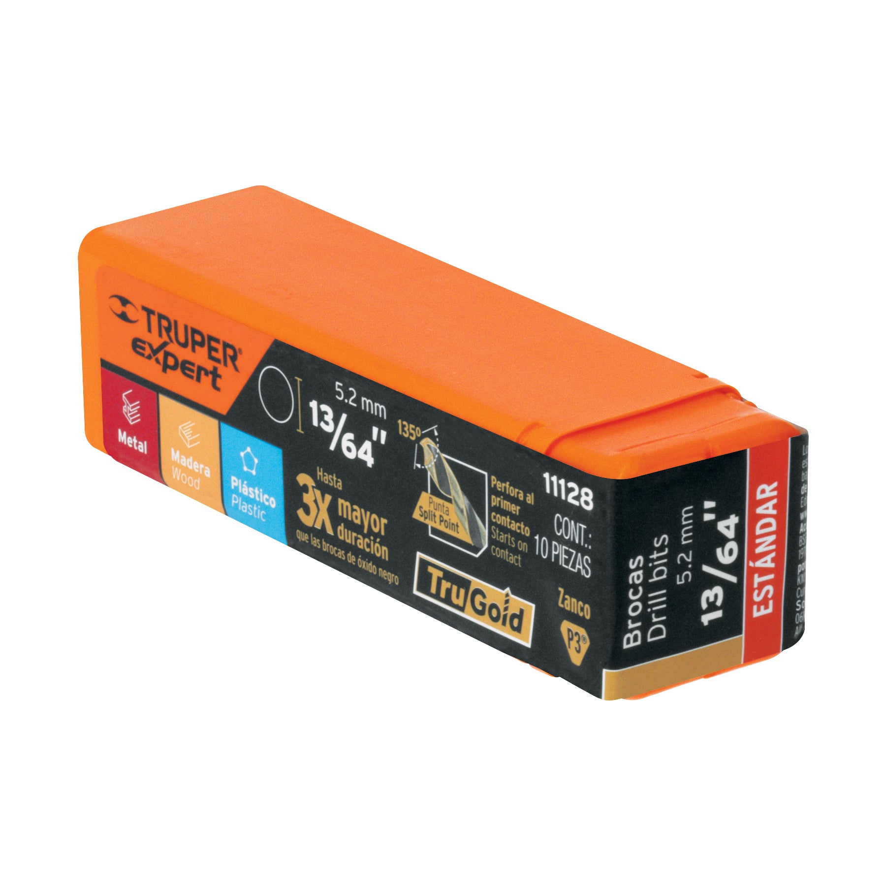 Broca de Acero M2 Alta Velocidad Truper 13/64"