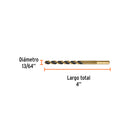 Broca de Acero M2 Alta Velocidad Truper 13/64"