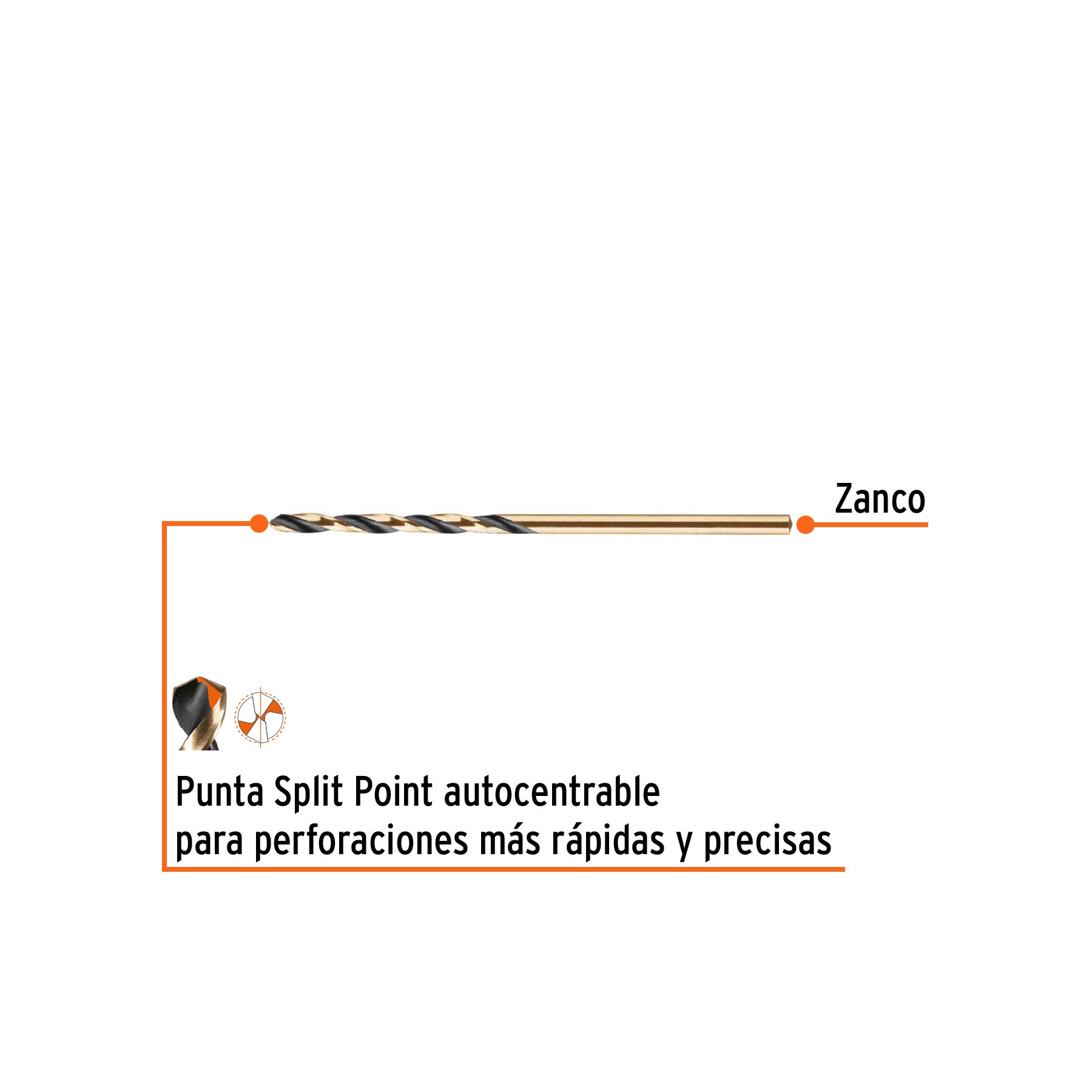 Broca de Acero M2 Alta Velocidad Truper 5/64"