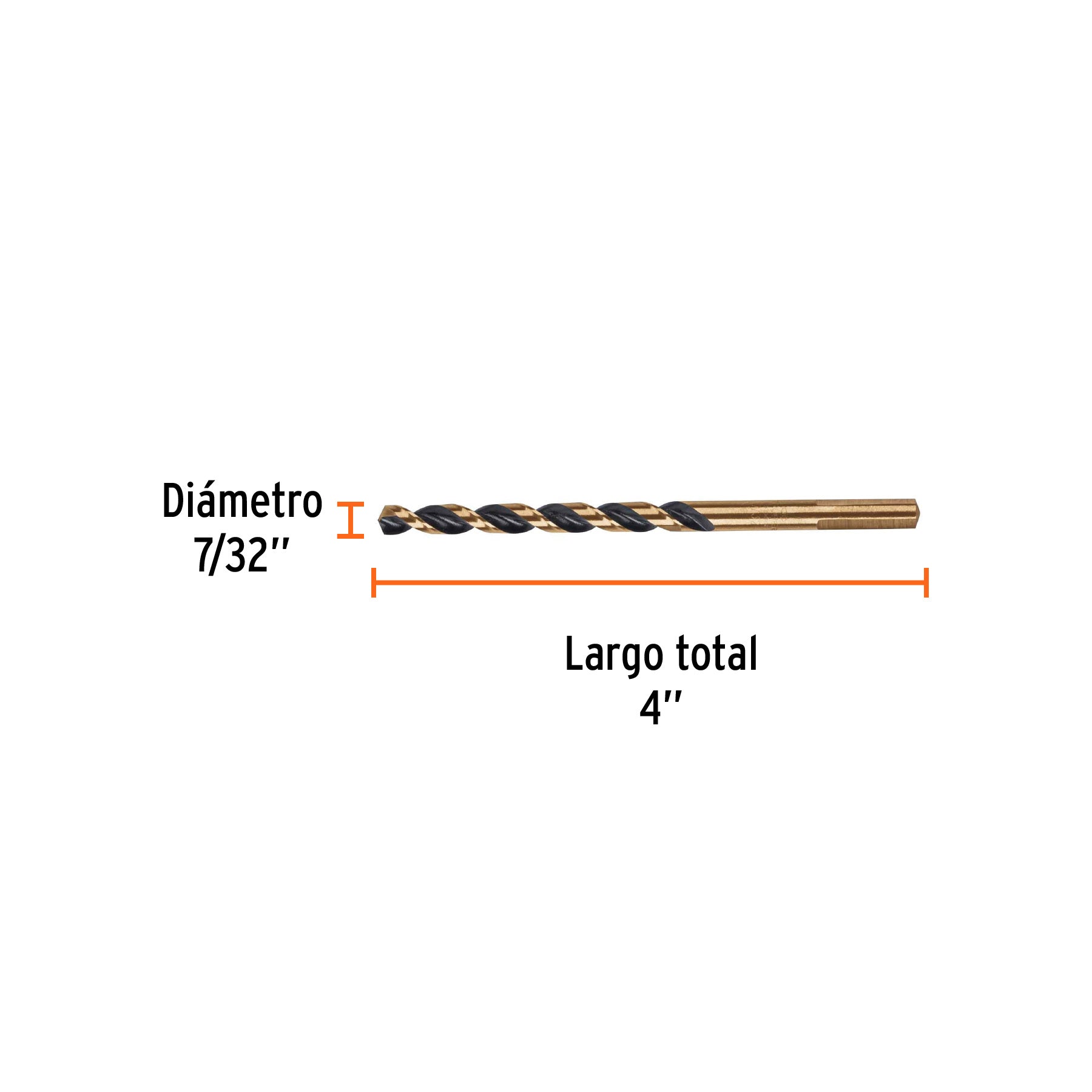 Broca de Acero M2 Alta Velocidad Truper 7/32"