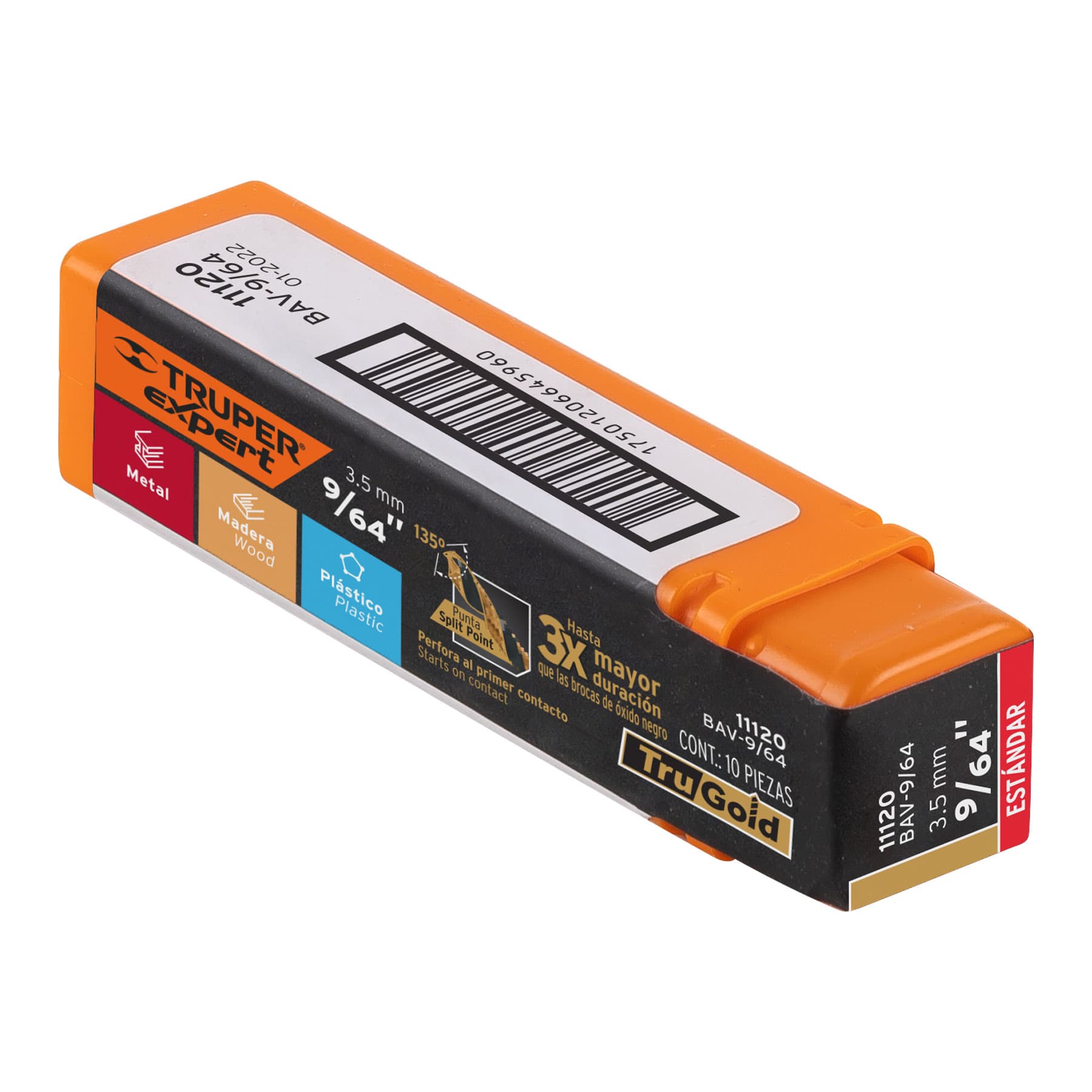 Broca de Acero M2 Alta Velocidad Truper 9/64"