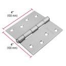 Bisagra Cuadrada Cromo Mate Cabeza Plana Hermex 4"