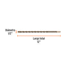 Broca para Concreto Truper 1/2" X 12"