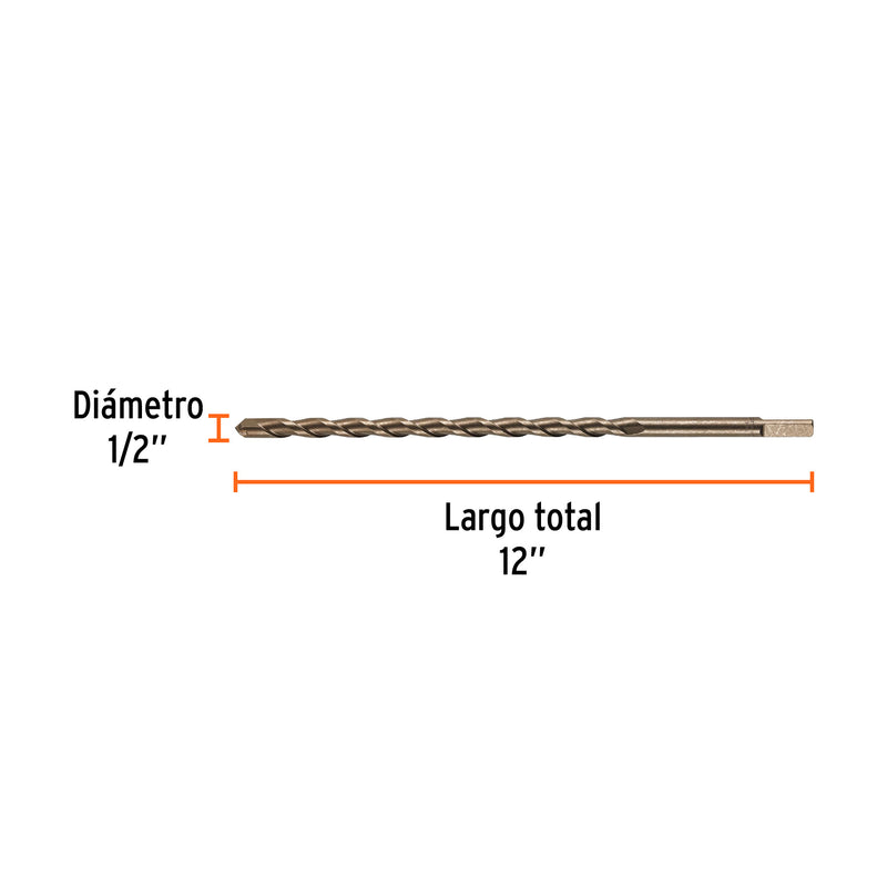 Broca para Concreto Truper 1/2" X 12"