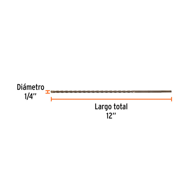 Broca para Concreto Truper 1/4" X 12"