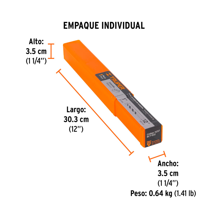 Broca para Concreto Truper 1" X 12"