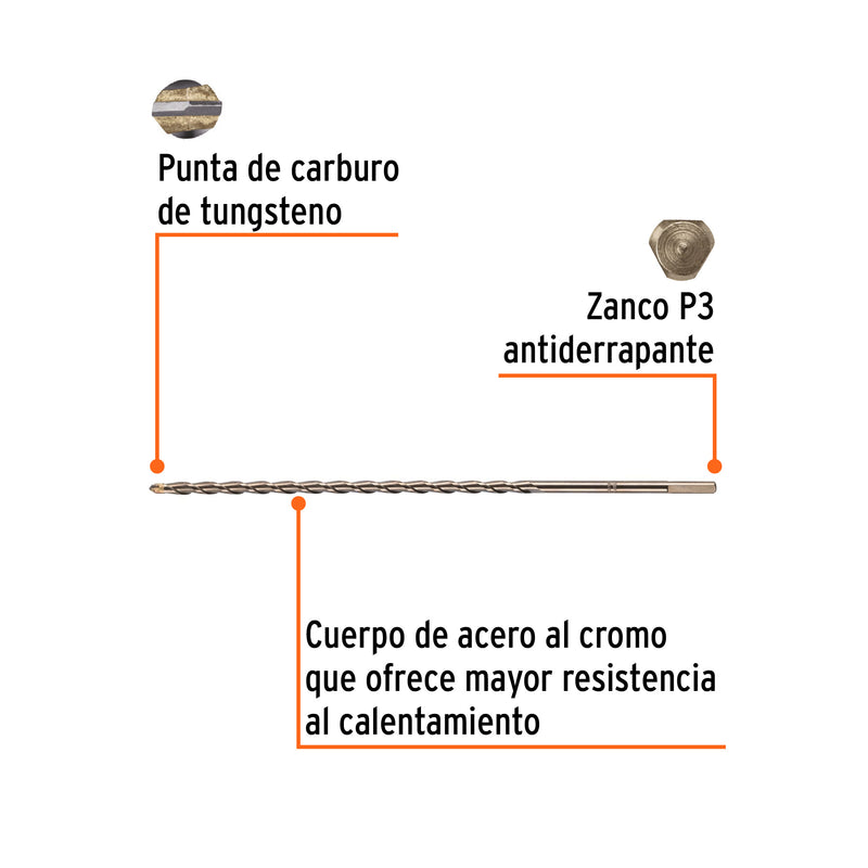 Broca para Concreto Truper 5/16" x 12"