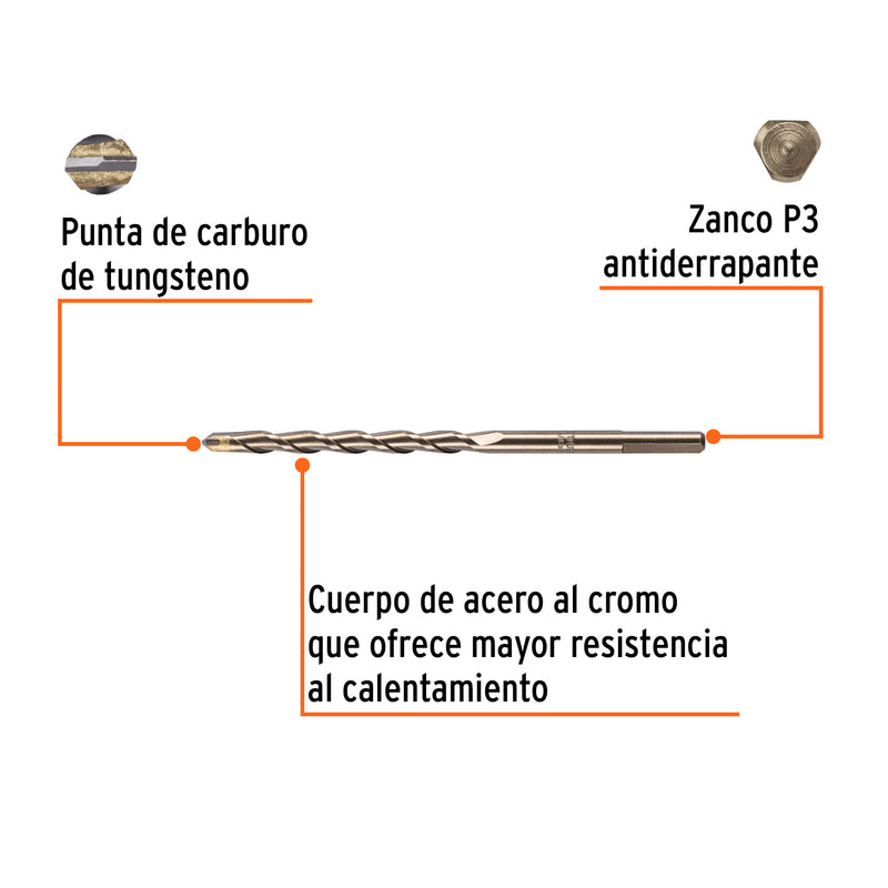 Broca para Concreto Truper 5/16" x  6"