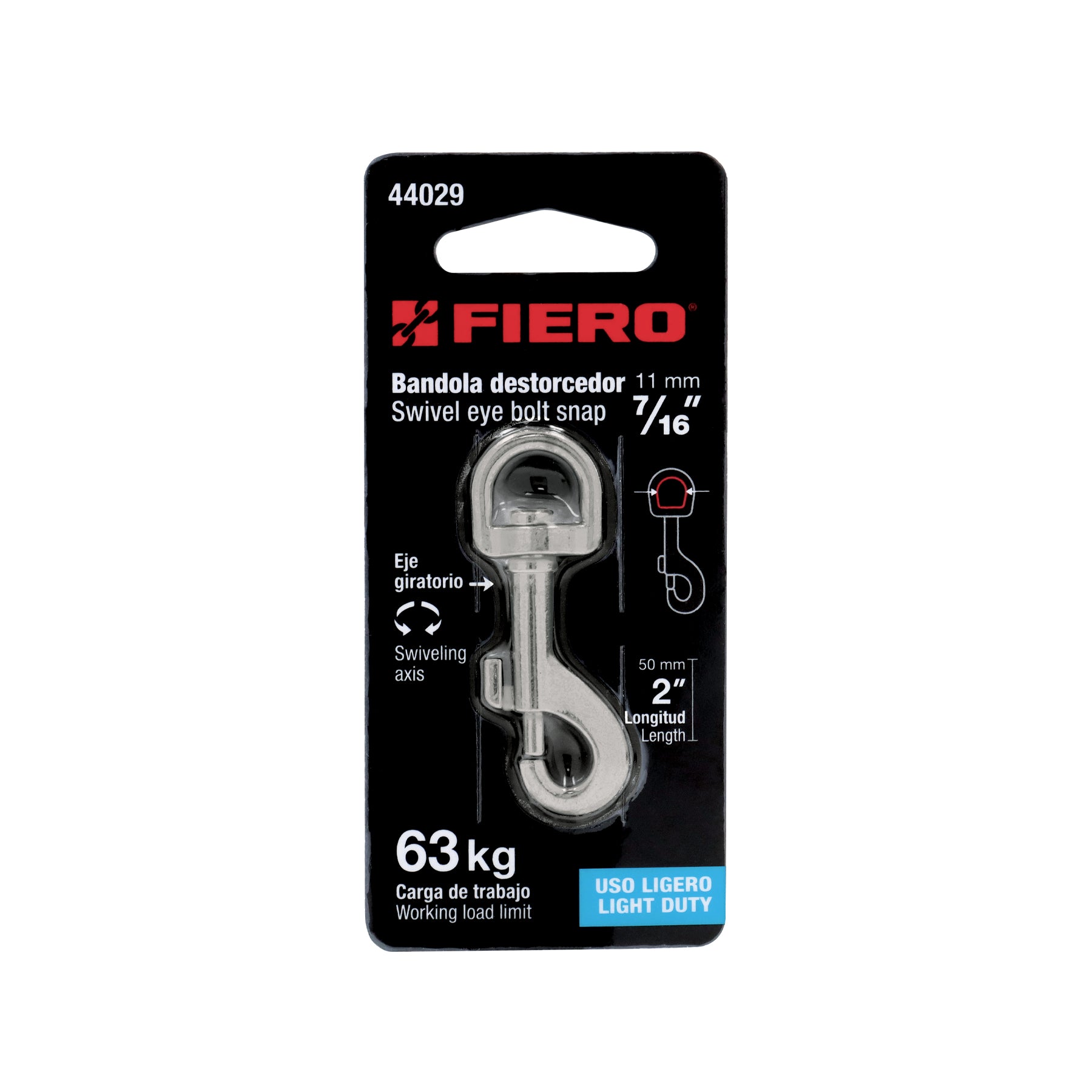 Bandola Giratoria de Zinc Fiero 7/16 (11 mm)
