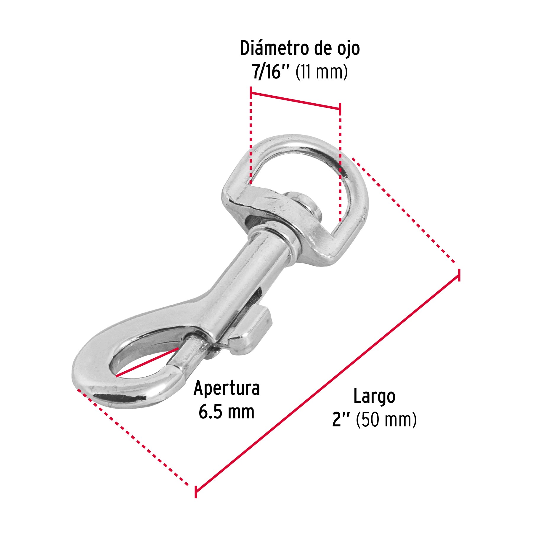 Bandola Giratoria de Zinc Fiero 7/16 (11 mm)