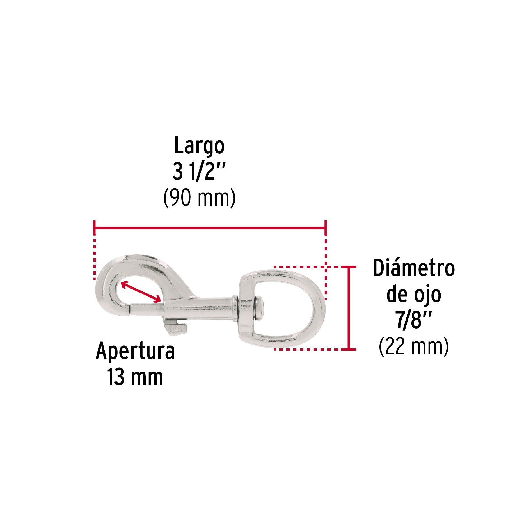 Bandola Giratoria de Zinc Fiero 7/8 (22 mm)