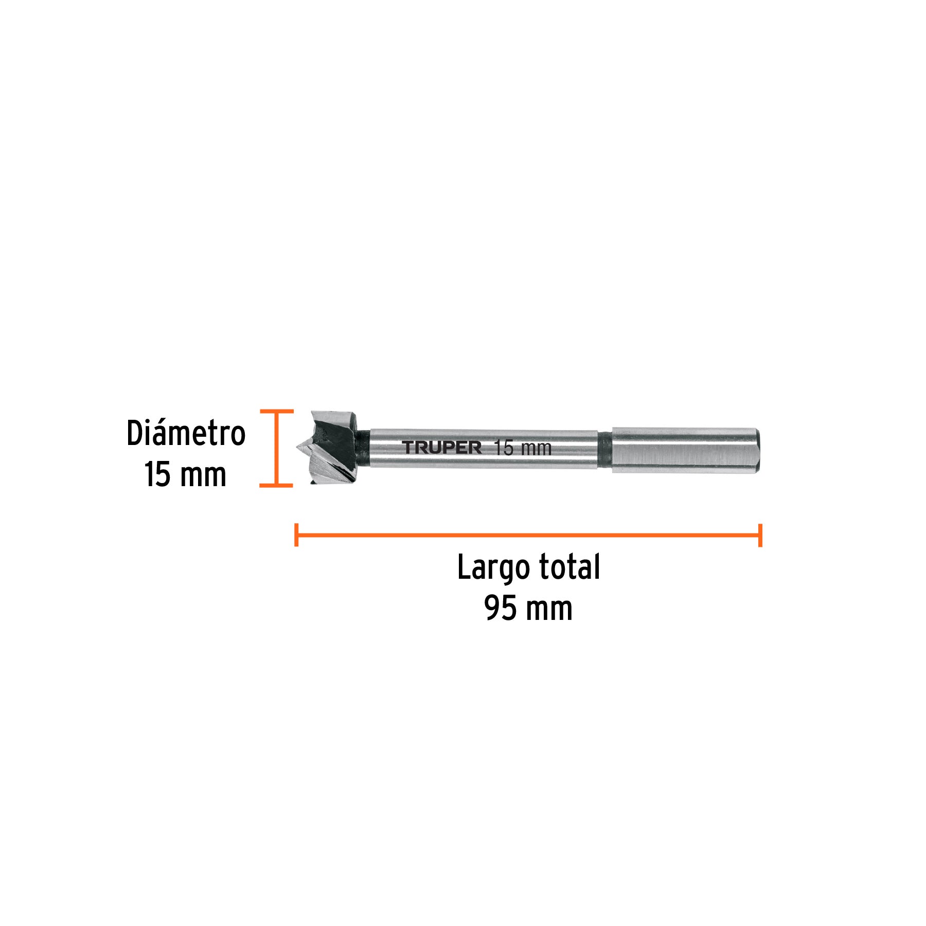 Broca Forstner para Madera 15 mm TRUPER