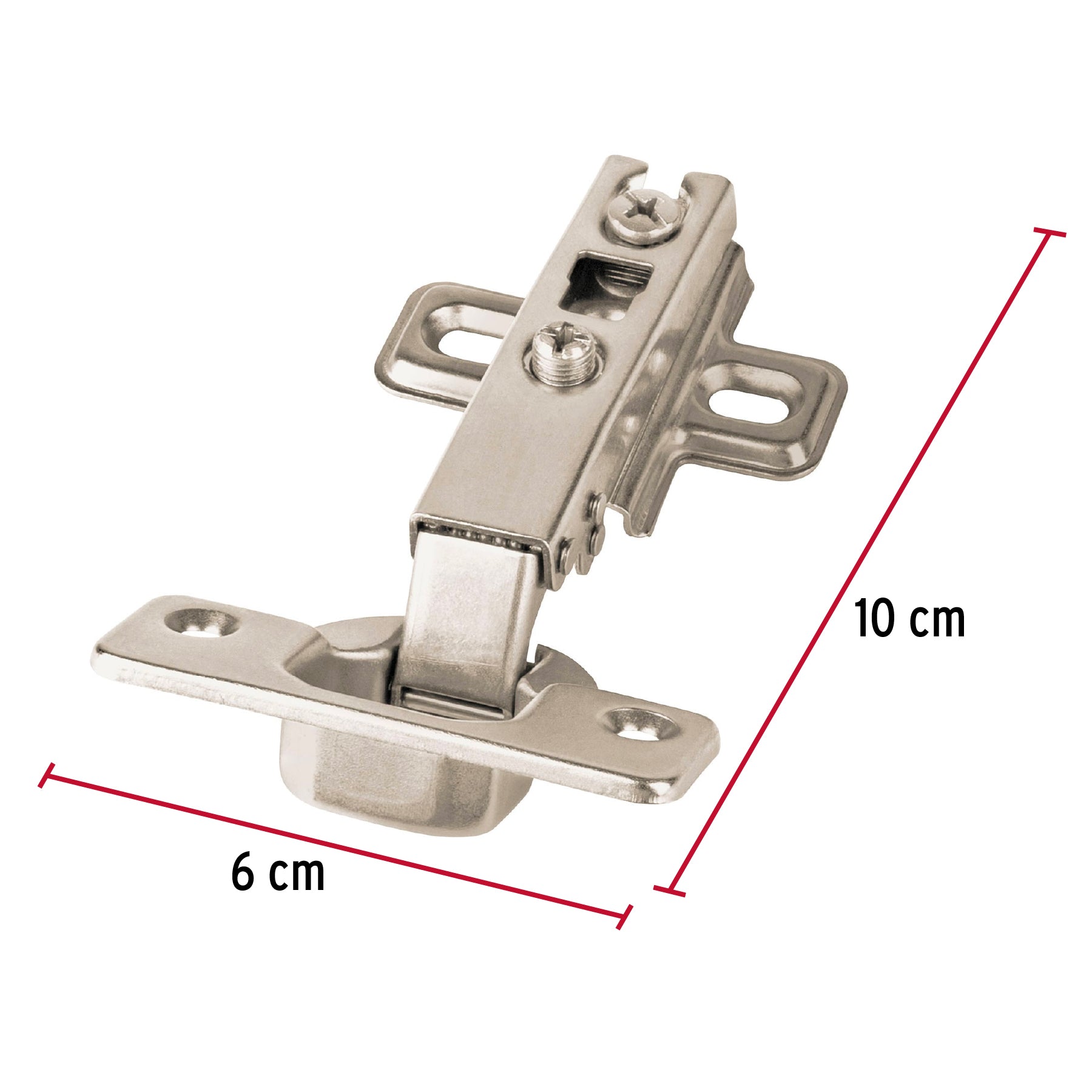 Bisagra Bidimensional Cobertura Completa 110° Hermex