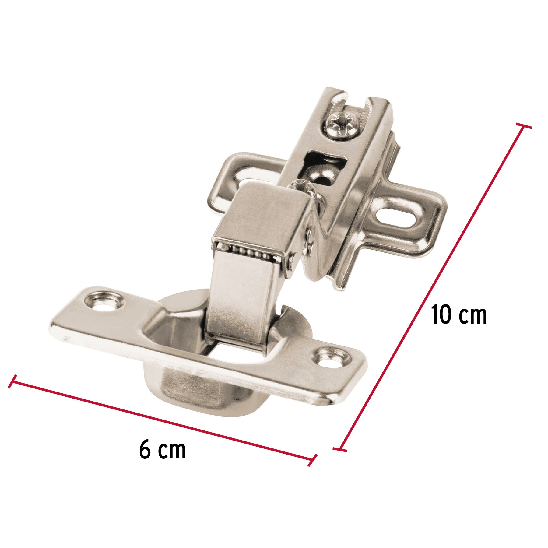 Bisagra Bidimensional Cobertura Interna 110° Hermex