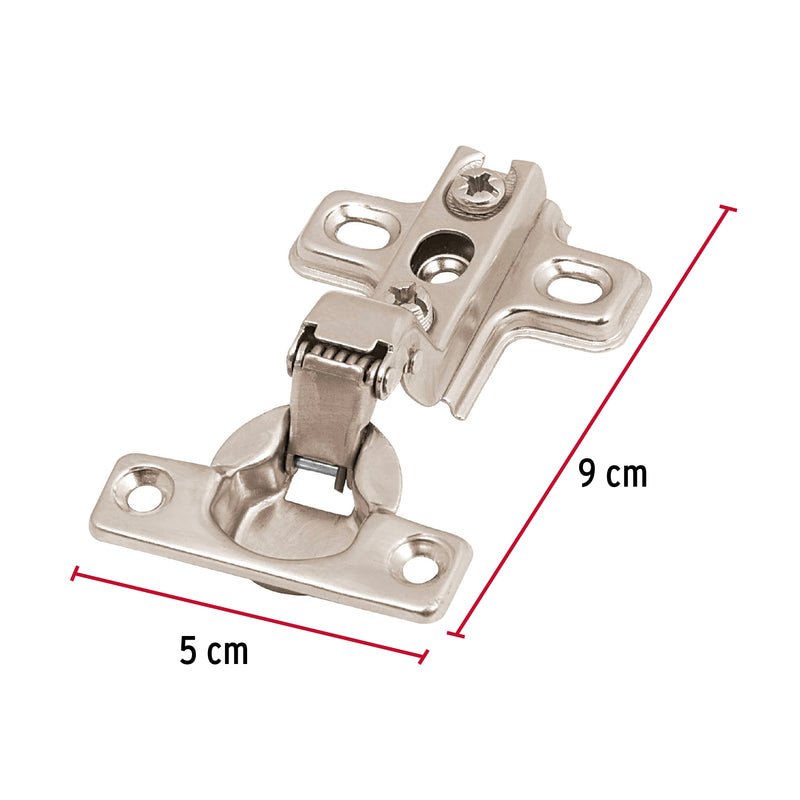 Bisagra Bidimensional Cobertura Interna 95° Hermex
