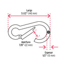 Bandola Mosqueton de Acero Fiero 1/2" (13 mm)