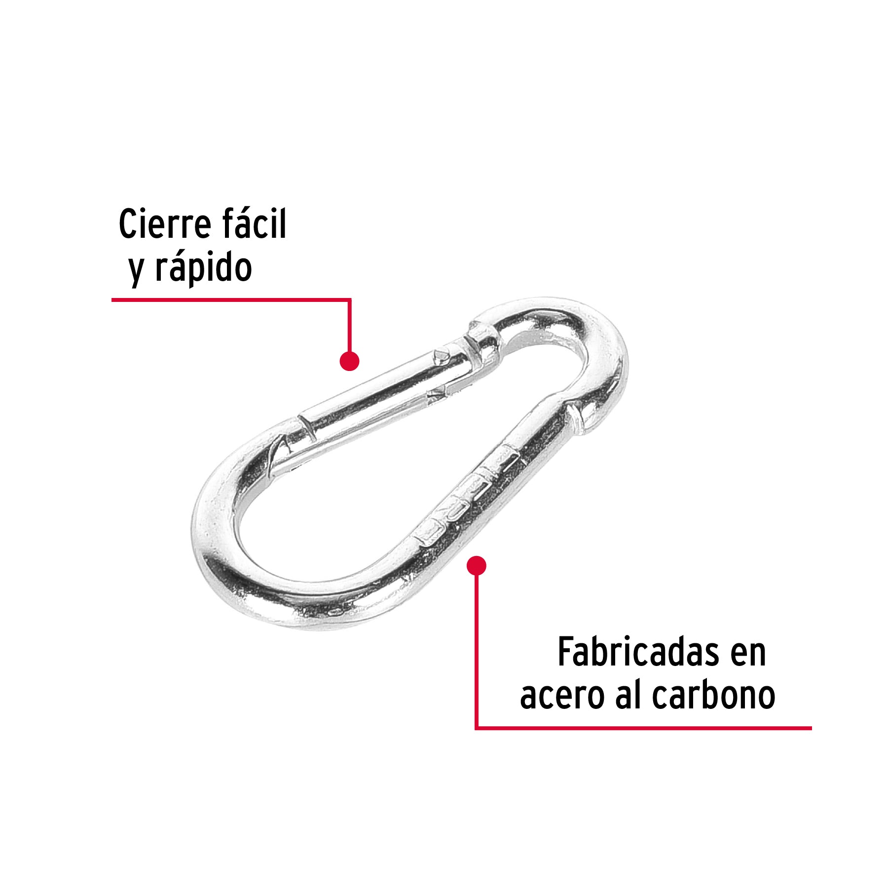 Bandola Mosqueton de Acero Fiero 3/16" (5 mm)
