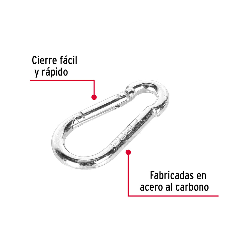 Bandola Mosqueton de Acero Fiero 3/16" (5 mm)