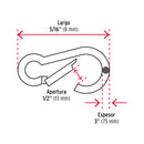 Bandola Mosqueton de Acero Fiero 5/16" (8 mm)
