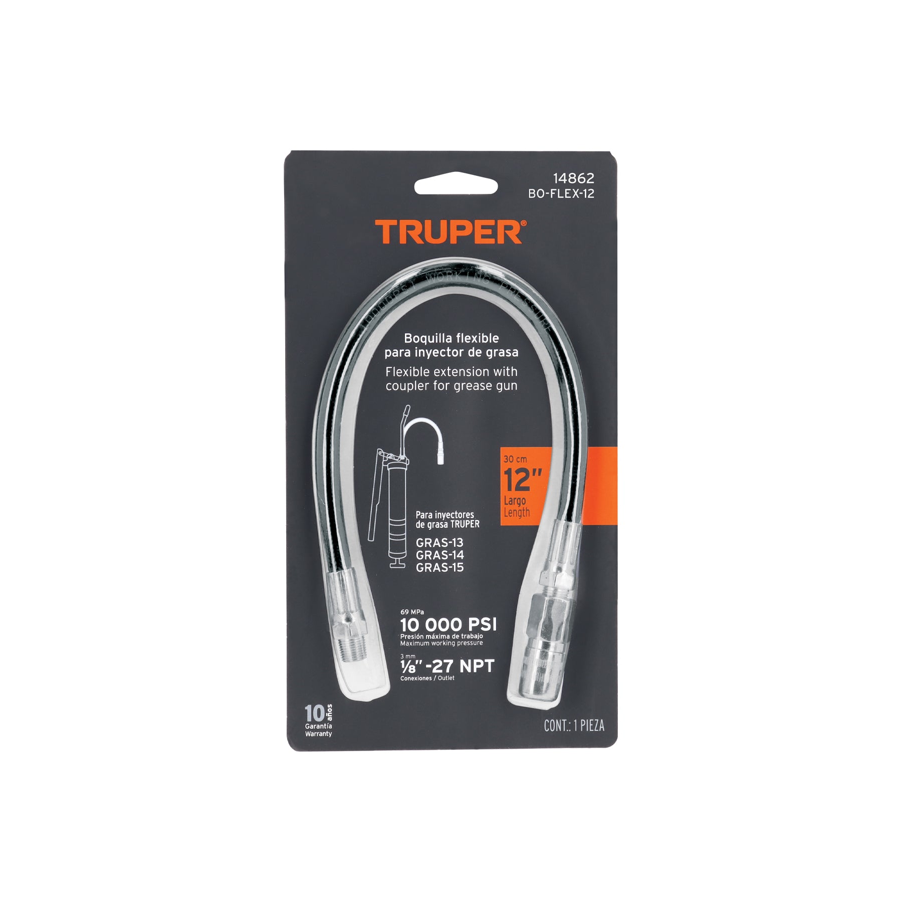 Extension Flexible para Inyectores de Grasa Truper