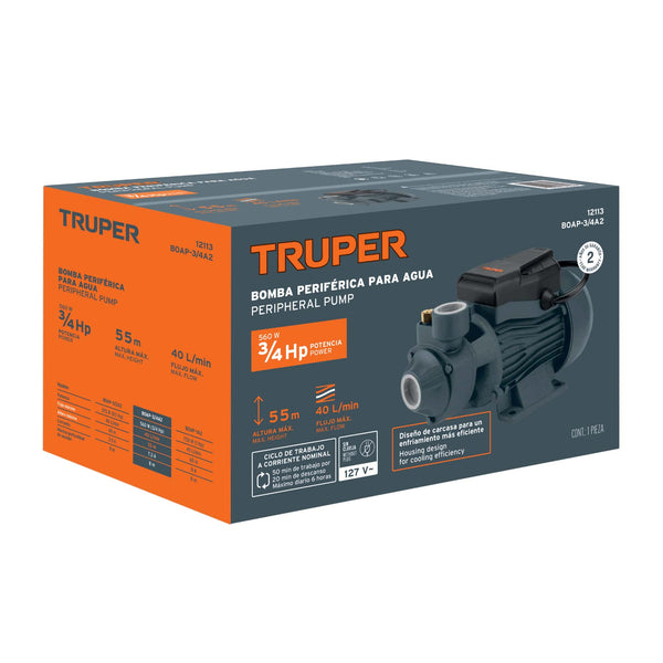 Bomba Periferica  3/4 HP Altura Maxima 55 m Truper