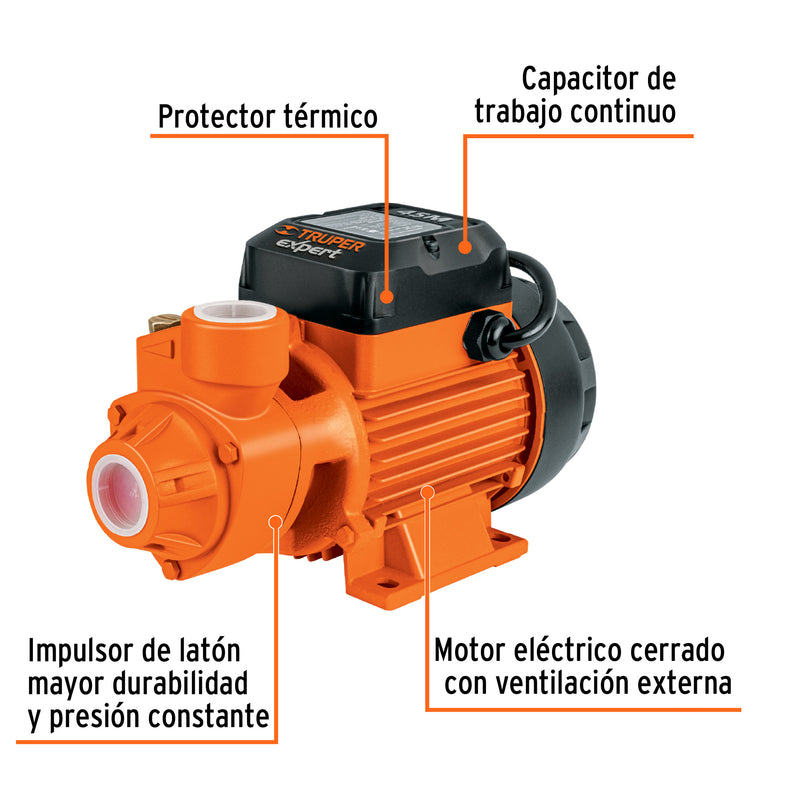 Bomba Periferica 3/4 HP Altura Maxima 65 m Truper Expert